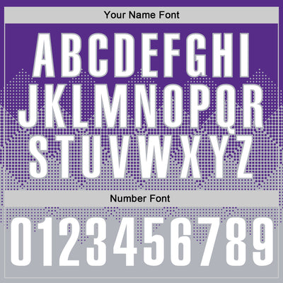 Custom Purple White-Gray 3D Gradient Square Shape Performance Polo Shirt