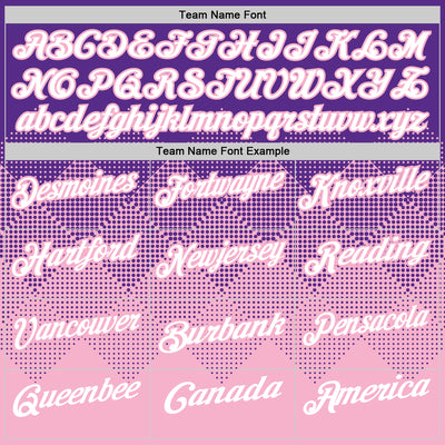 Custom Purple White-Light Pink 3D Gradient Square Shape Performance Polo Shirt