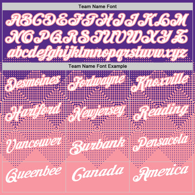 Custom Purple White-Medium Pink 3D Gradient Square Shape Performance Polo Shirt