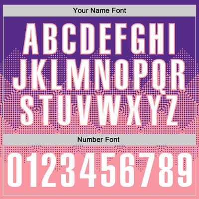 Custom Purple White-Medium Pink 3D Gradient Square Shape Performance Polo Shirt