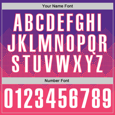 Custom Purple White-Neon Pink 3D Gradient Square Shape Performance Polo Shirt