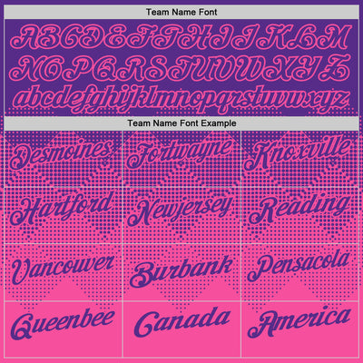 Custom Purple Pink 3D Gradient Square Shape Performance Polo Shirt