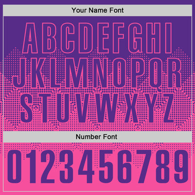 Custom Purple Pink 3D Gradient Square Shape Performance Polo Shirt