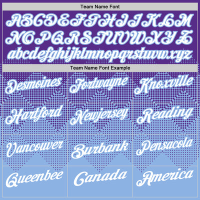 Custom Purple White-Light Blue 3D Gradient Square Shape Performance Polo Shirt