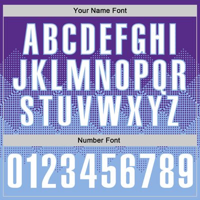 Custom Purple White-Light Blue 3D Gradient Square Shape Performance Polo Shirt