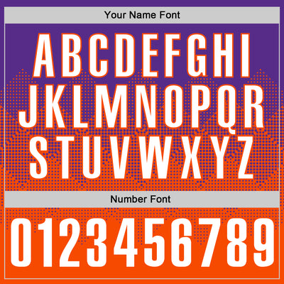 Custom Purple White-Orange 3D Gradient Square Shape Performance Polo Shirt