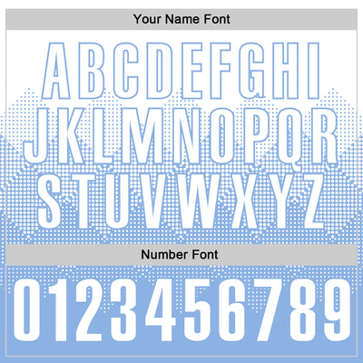 Custom White Light Blue 3D Gradient Square Shape Performance Polo Shirt