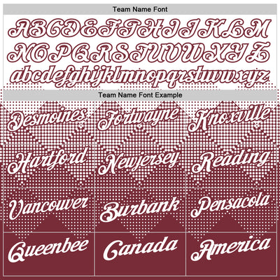 Custom White Burgundy 3D Gradient Square Shape Performance Polo Shirt