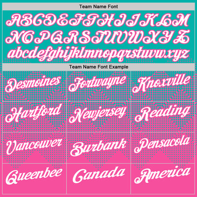 Custom Aqua White-Pink 3D Gradient Square Shape Performance Polo Shirt