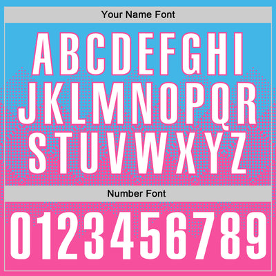 Custom Sky Blue White-Pink 3D Gradient Square Shape Performance Polo Shirt