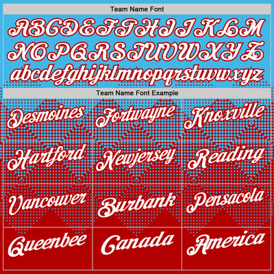 Custom Sky Blue White-Red 3D Gradient Square Shape Performance Polo Shirt