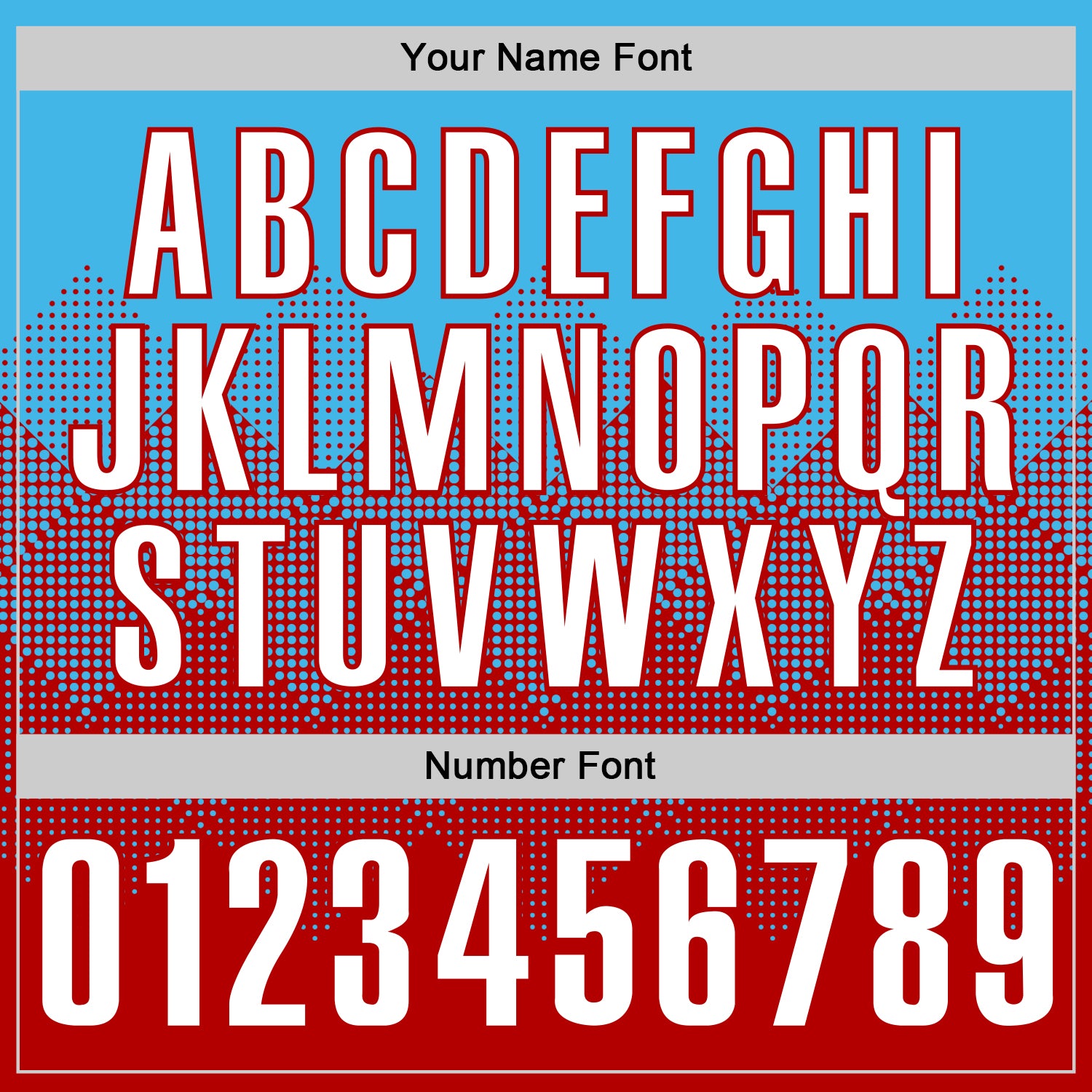 Custom Sky Blue White-Red 3D Gradient Square Shape Performance Polo Shirt