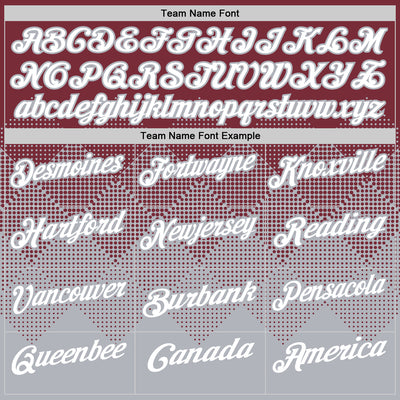 Custom Burgundy White-Gray 3D Gradient Square Shape Performance Polo Shirt