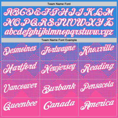 Custom Powder Blue White-Pink 3D Gradient Square Shape Performance Polo Shirt