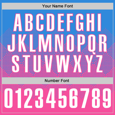 Custom Powder Blue White-Pink 3D Gradient Square Shape Performance Polo Shirt