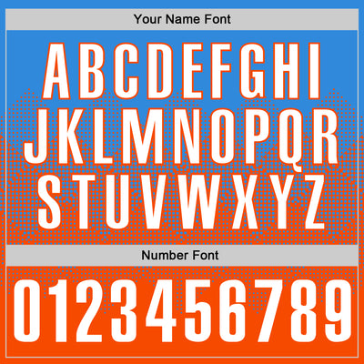 Custom Powder Blue White-Orange 3D Gradient Square Shape Performance Polo Shirt