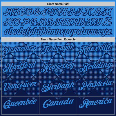 Custom Powder Blue Navy 3D Gradient Square Shape Performance Polo Shirt