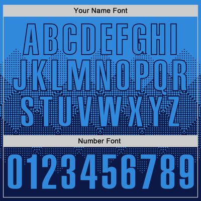 Custom Powder Blue Navy 3D Gradient Square Shape Performance Polo Shirt