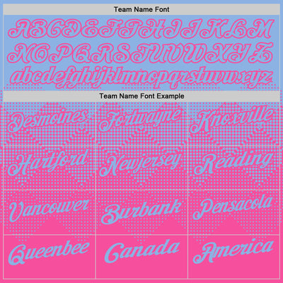 Custom Light Blue Pink 3D Gradient Square Shape Performance Polo Shirt