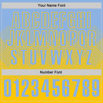 Custom Light Blue Yellow 3D Gradient Square Shape Performance Polo Shirt