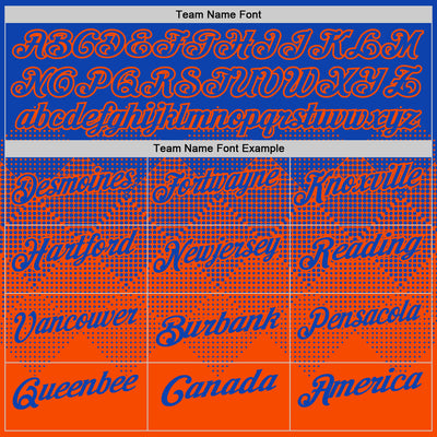 Custom Thunder Blue Orange 3D Gradient Square Shape Performance Polo Shirt