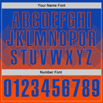 Custom Thunder Blue Orange 3D Gradient Square Shape Performance Polo Shirt