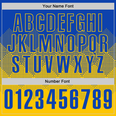 Custom Thunder Blue Yellow 3D Gradient Square Shape Performance Polo Shirt