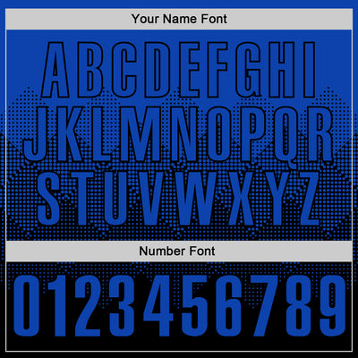 Custom Thunder Blue Black 3D Gradient Square Shape Performance Polo Shirt