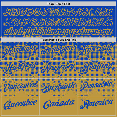 Custom Thunder Blue Old Gold 3D Gradient Square Shape Performance Polo Shirt