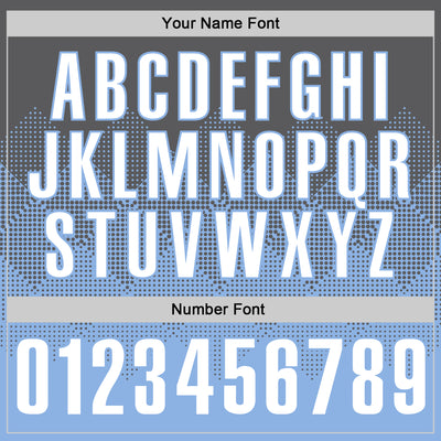 Custom Steel Gray White-Light Blue 3D Gradient Square Shape Performance Polo Shirt