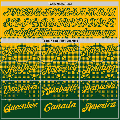 Custom Gold Green 3D Gradient Square Shape Performance Polo Shirt