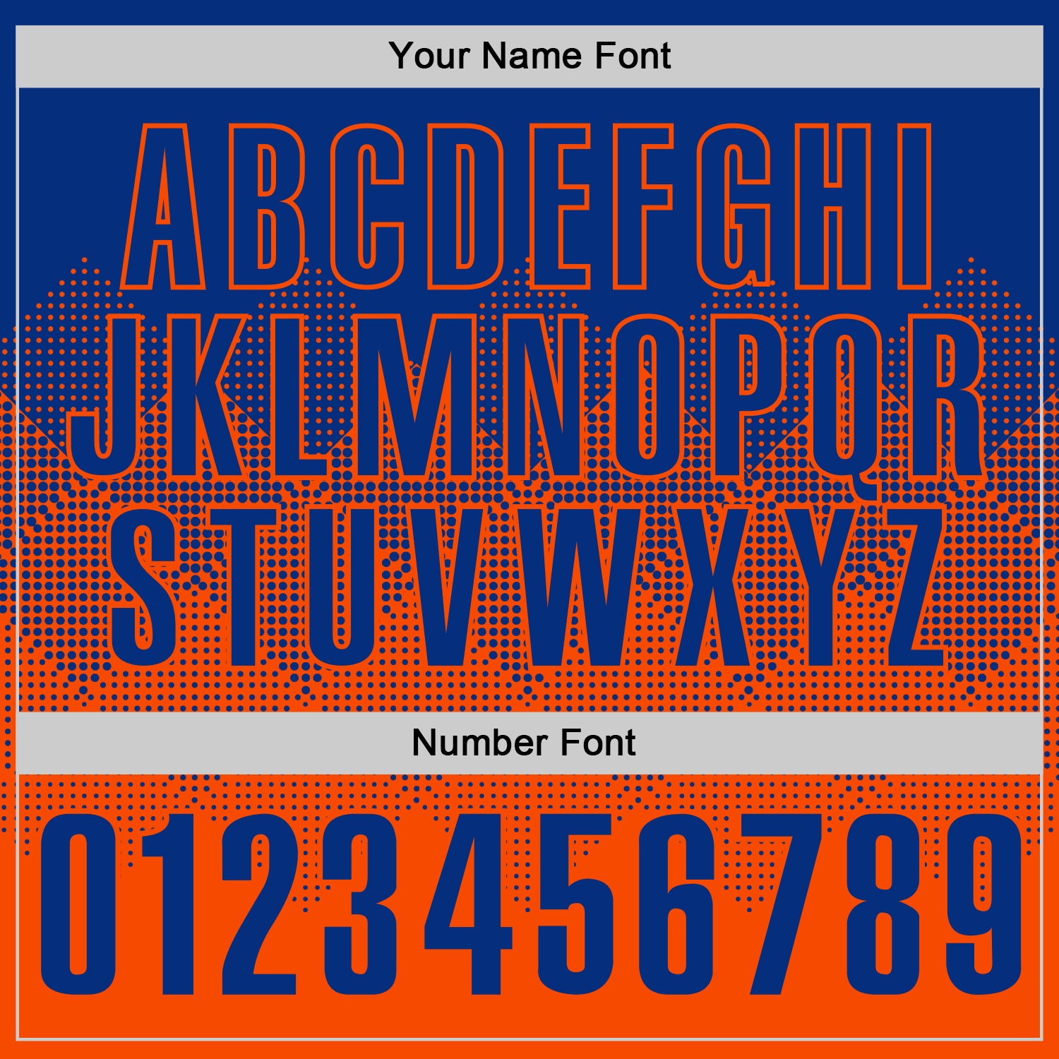 Custom Royal Orange 3D Gradient Square Shape Performance Polo Shirt