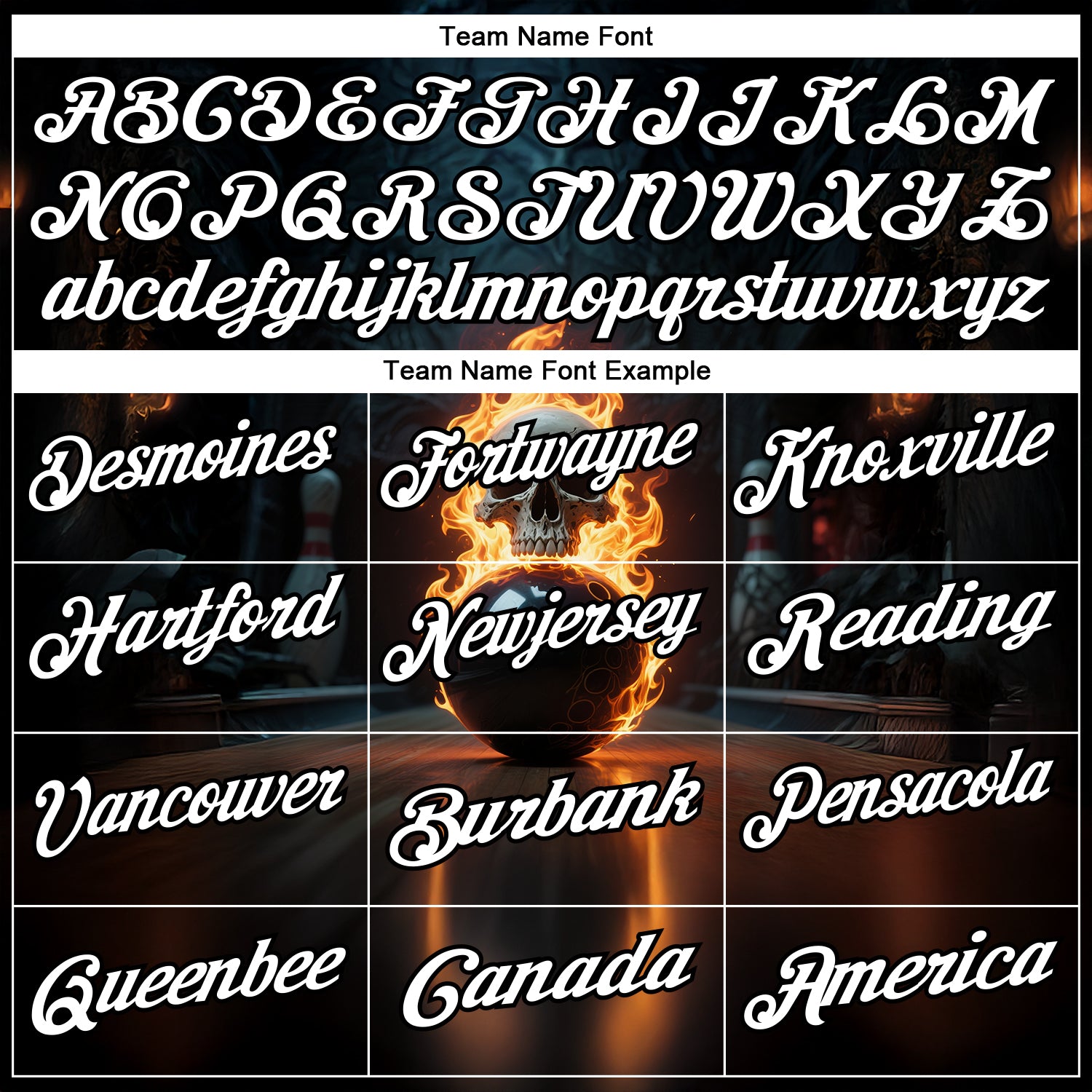 Custom Black White 3D Flame Skull Bowling Performance Polo Shirt