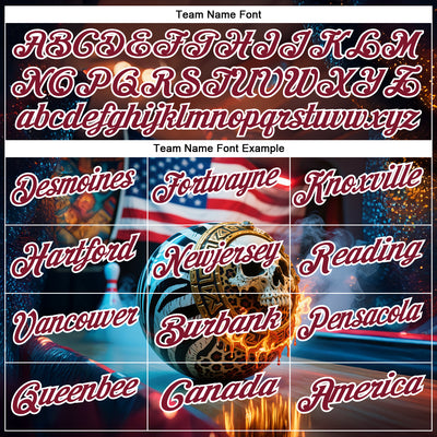 Custom Brown Crimson-White 3D American Flag Flame Skull Bowling Performance Polo Shirt