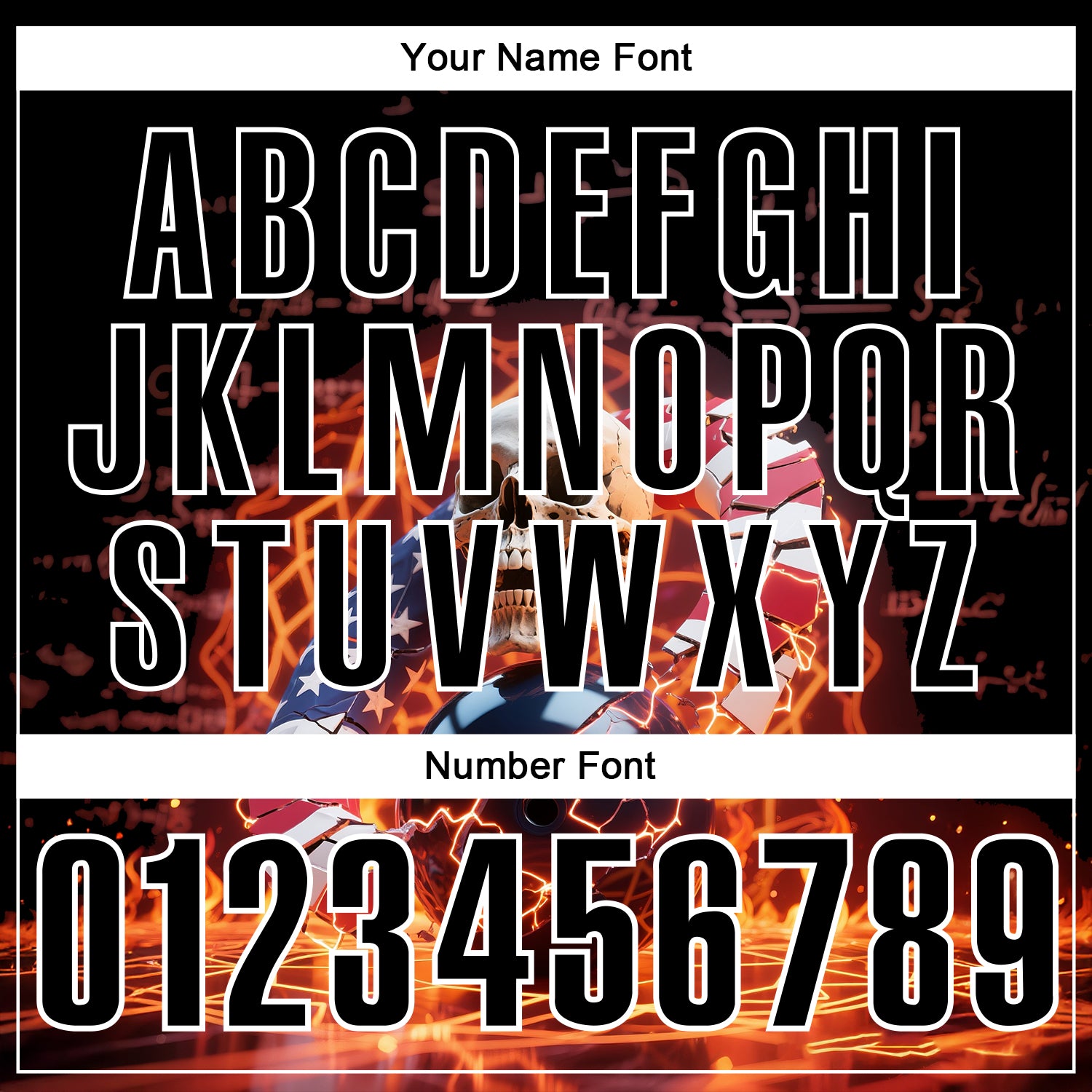 Custom Black White 3D American Flag Flame Lightning Skull Bowling Performance Polo Shirt