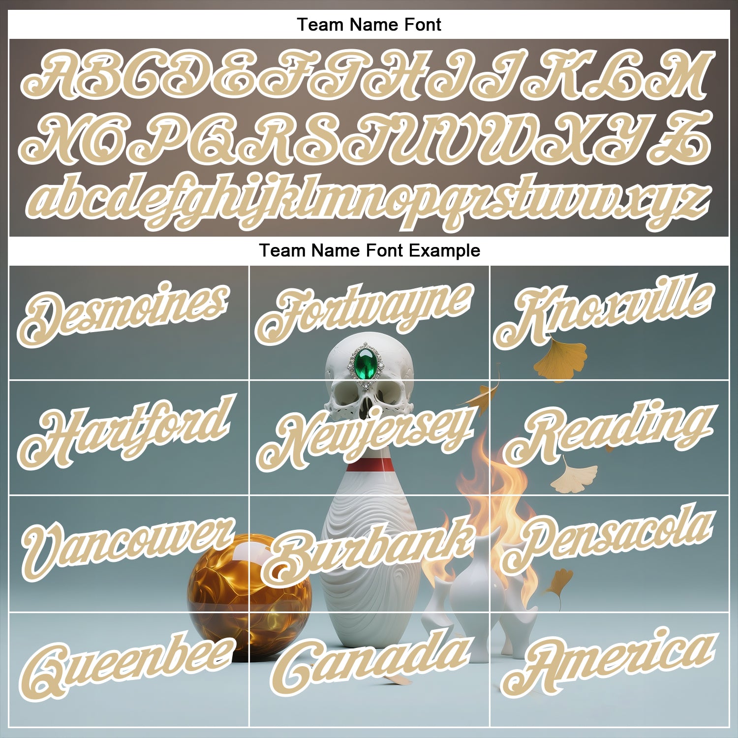 Custom Gray Vegas Gold-White 3D Flame Gem Skull Bowling Performance Polo Shirt