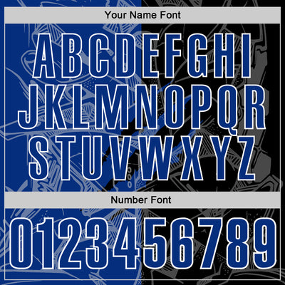 Custom Graffiti Pattern Royal Black-White 3D Scratch Performance Polo Shirt