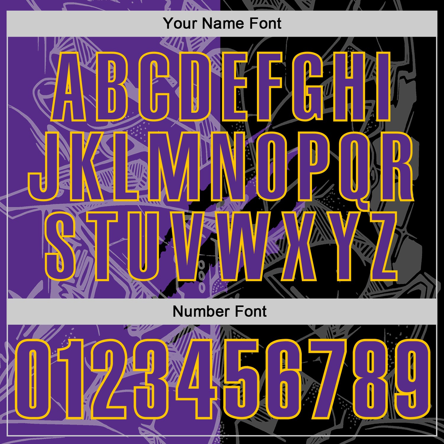 Custom Graffiti Pattern Purple Black-Yellow 3D Scratch Performance Polo Shirt