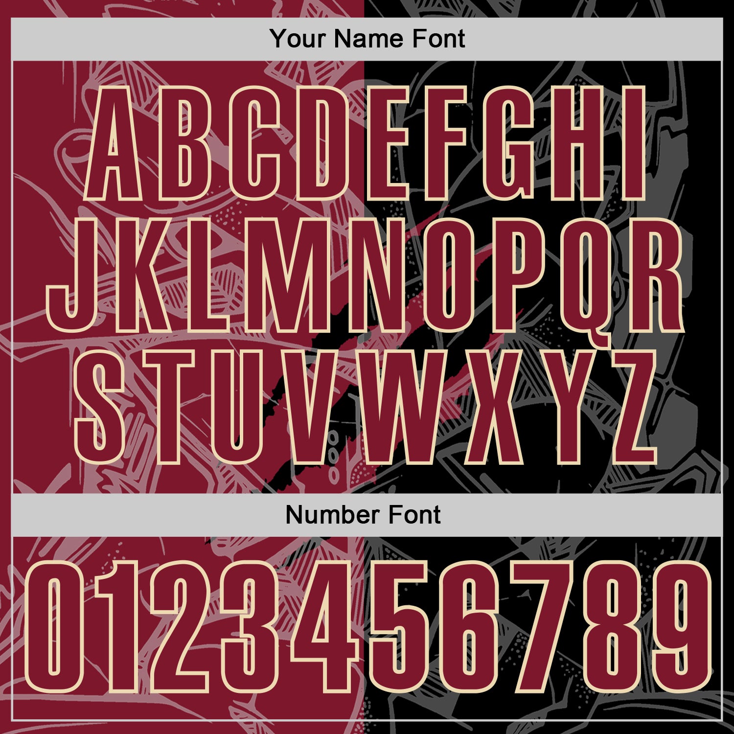 Custom Graffiti Pattern Crimson Black-Cream 3D Scratch Performance Polo Shirt