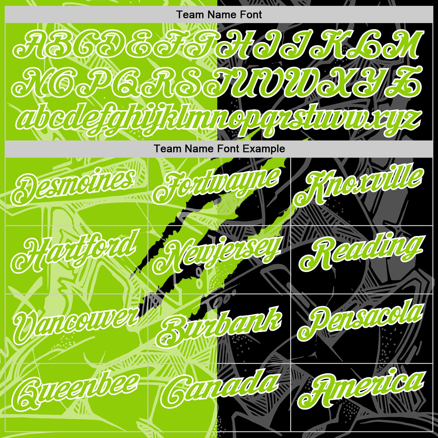 Custom Graffiti Pattern Neon Green Black-White 3D Scratch Performance Polo Shirt