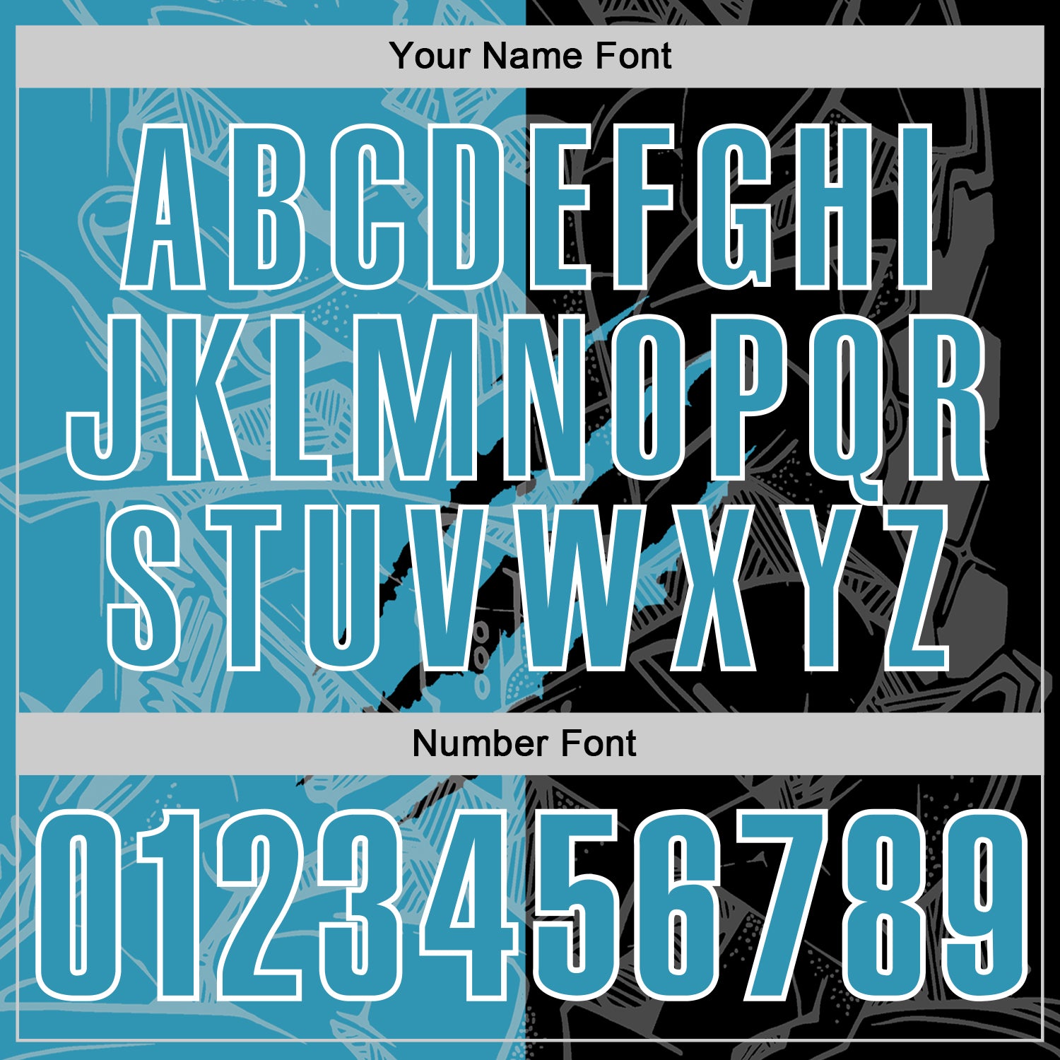 Custom Graffiti Pattern Panther Blue Black-White 3D Scratch Performance Polo Shirt