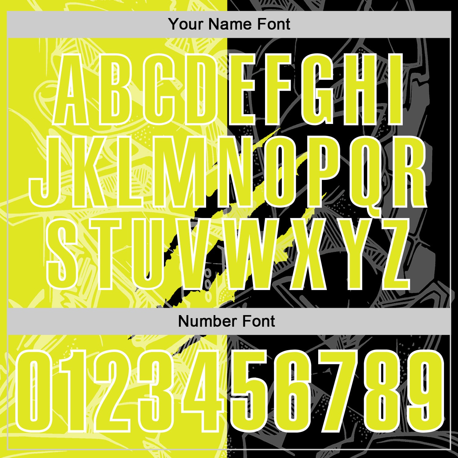 Custom Graffiti Pattern Neon Yellow Black-White 3D Scratch Performance Polo Shirt