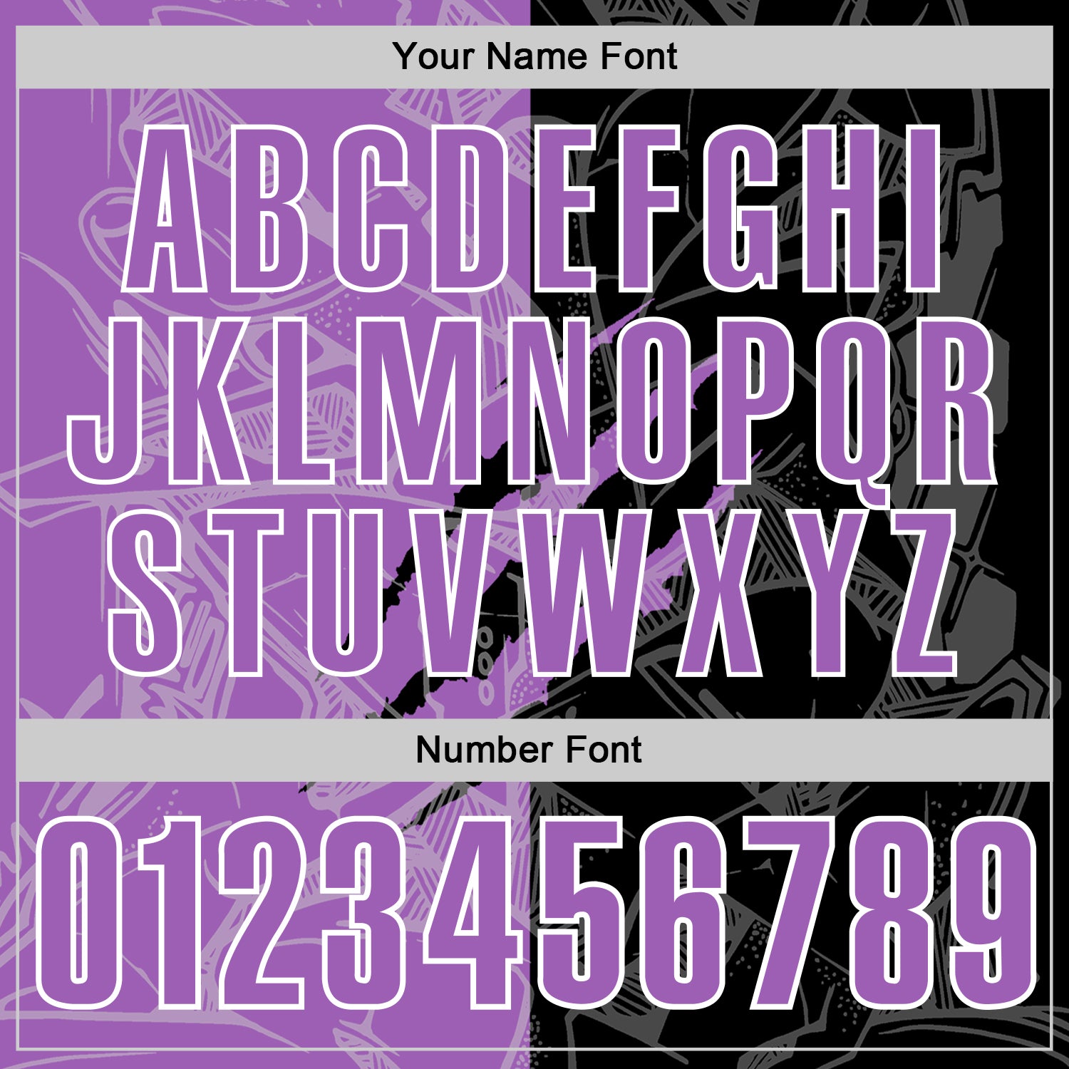 Custom Graffiti Pattern Medium Purple Black-White 3D Scratch Performance Polo Shirt