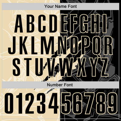 Custom Graffiti Pattern Black-Cream 3D Scratch Performance Polo Shirt