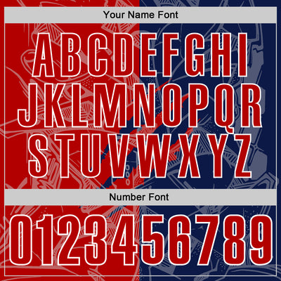 Custom Graffiti Pattern Red Navy-White 3D Scratch Performance Polo Shirt