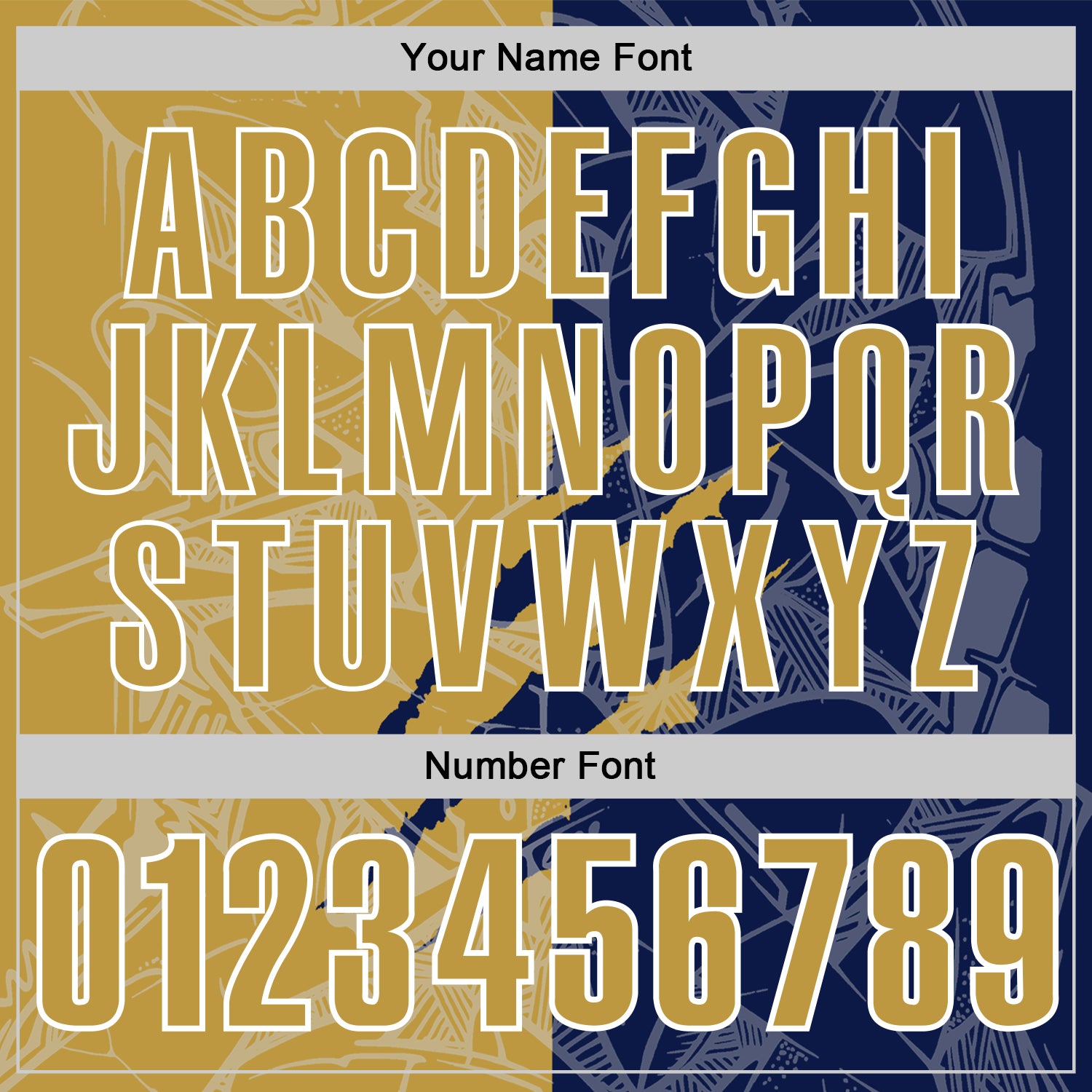 Custom Graffiti Pattern Old Gold Navy-White 3D Scratch Performance Polo Shirt