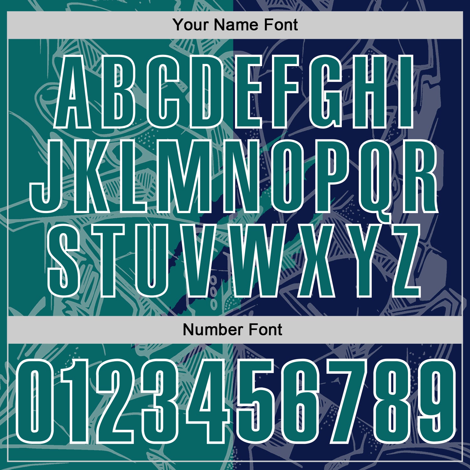 Custom Graffiti Pattern Teal Navy-White 3D Scratch Performance Polo Shirt