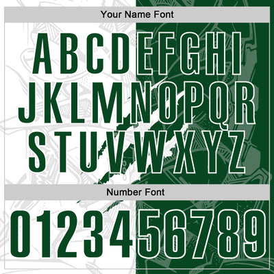 Custom Graffiti Pattern Green-White 3D Scratch Performance Polo Shirt