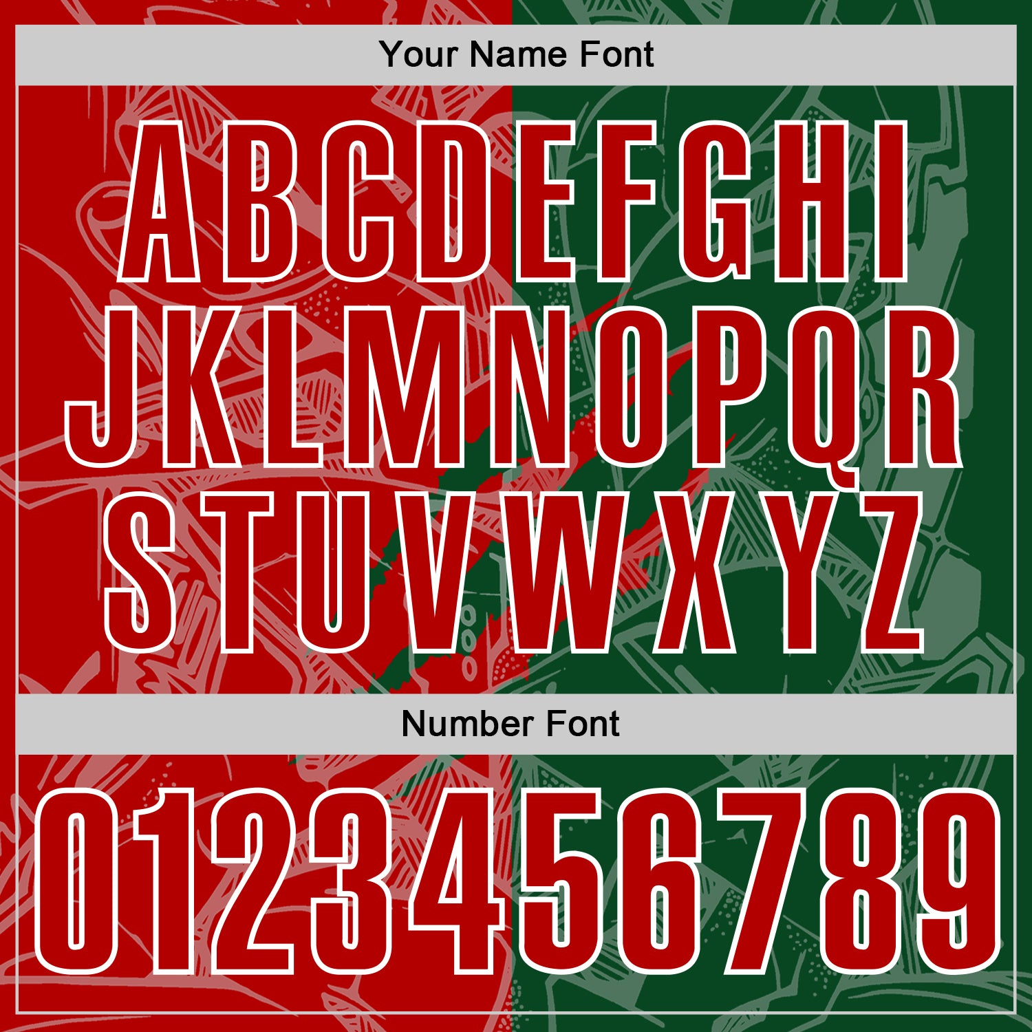 Custom Graffiti Pattern Red Green-White 3D Scratch Performance Polo Shirt