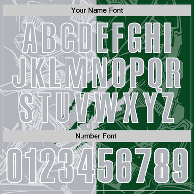 Custom Graffiti Pattern Gray Green-White 3D Scratch Performance Polo Shirt